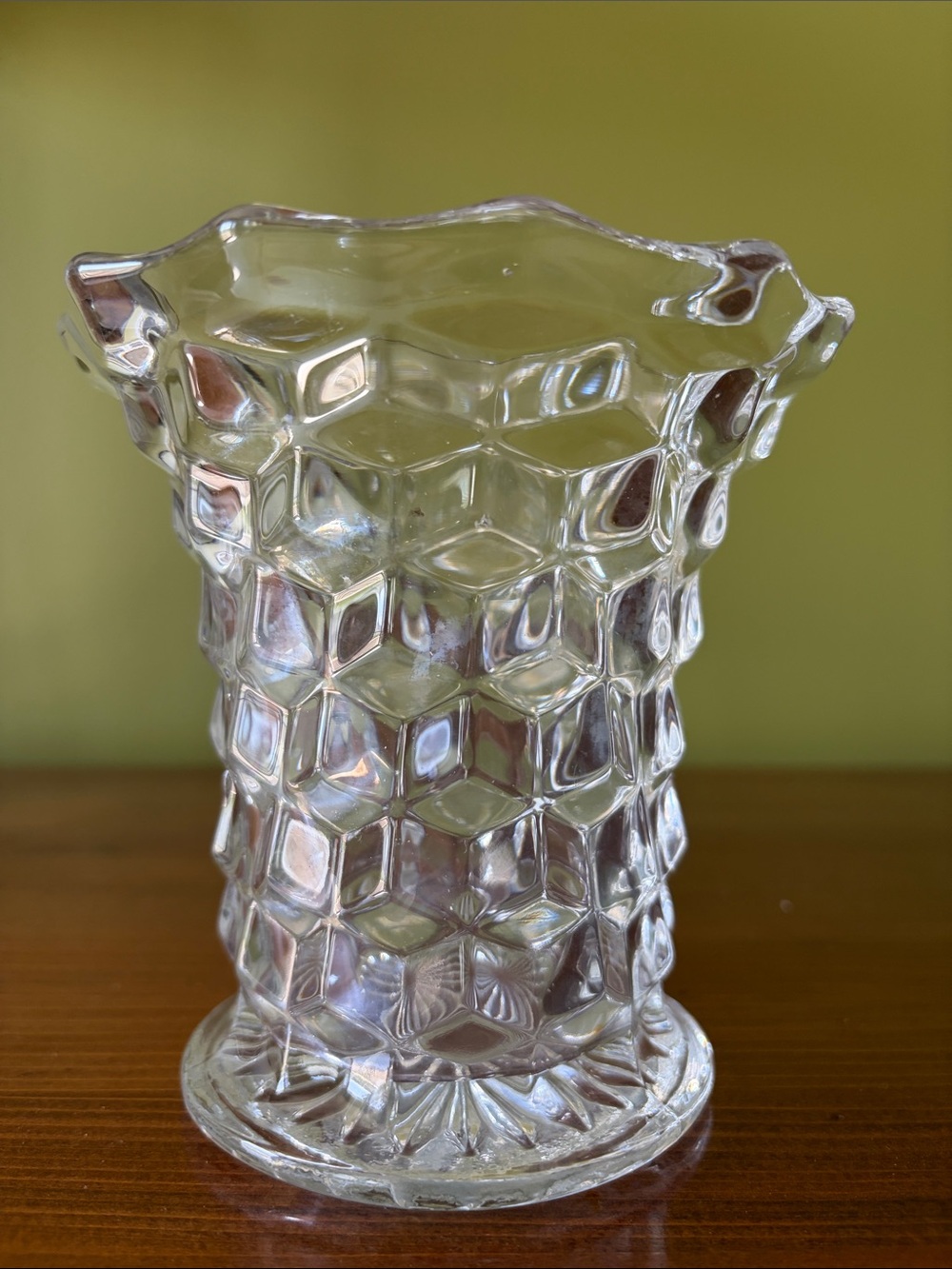 Clear Textured Glass Vase - Home Accents